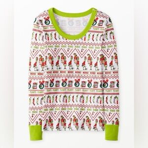 Hanna Andersson Dr. Seuss Grinch Women's Long John Pajama Top medium